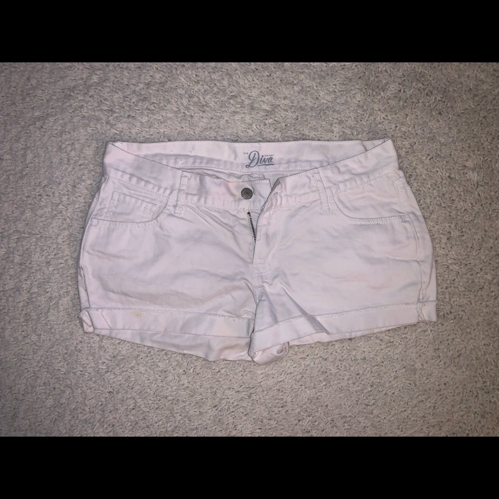 White Denim Shorts